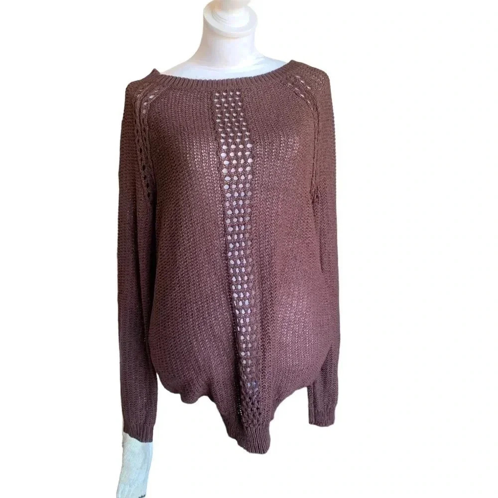 RUBBISH Plum knit sweater women's size small